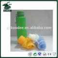 BPA free silicone foldable water bottle with customized colors and sip cap